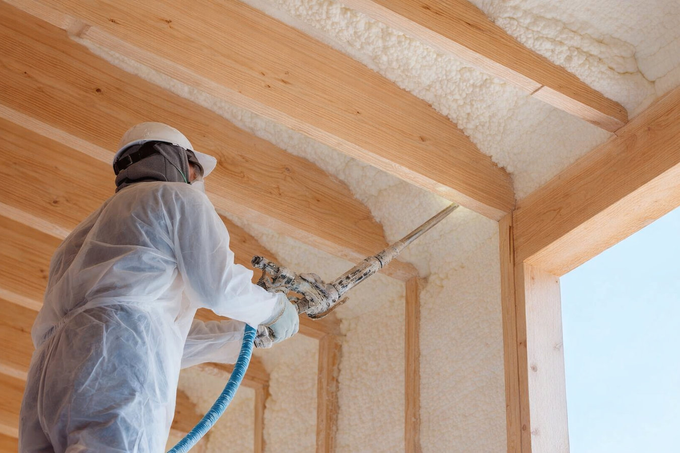 Spray foam insulation